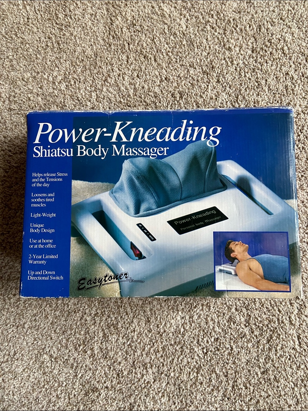 Power-Kneading Shiatsu Body Massager - Blue